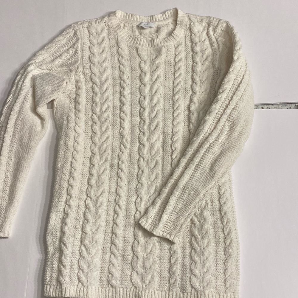 JJill xs cream tunic sweater